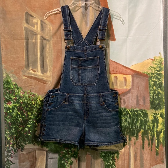 Blue Spice Denim - Blue Spice denim overall shorts
